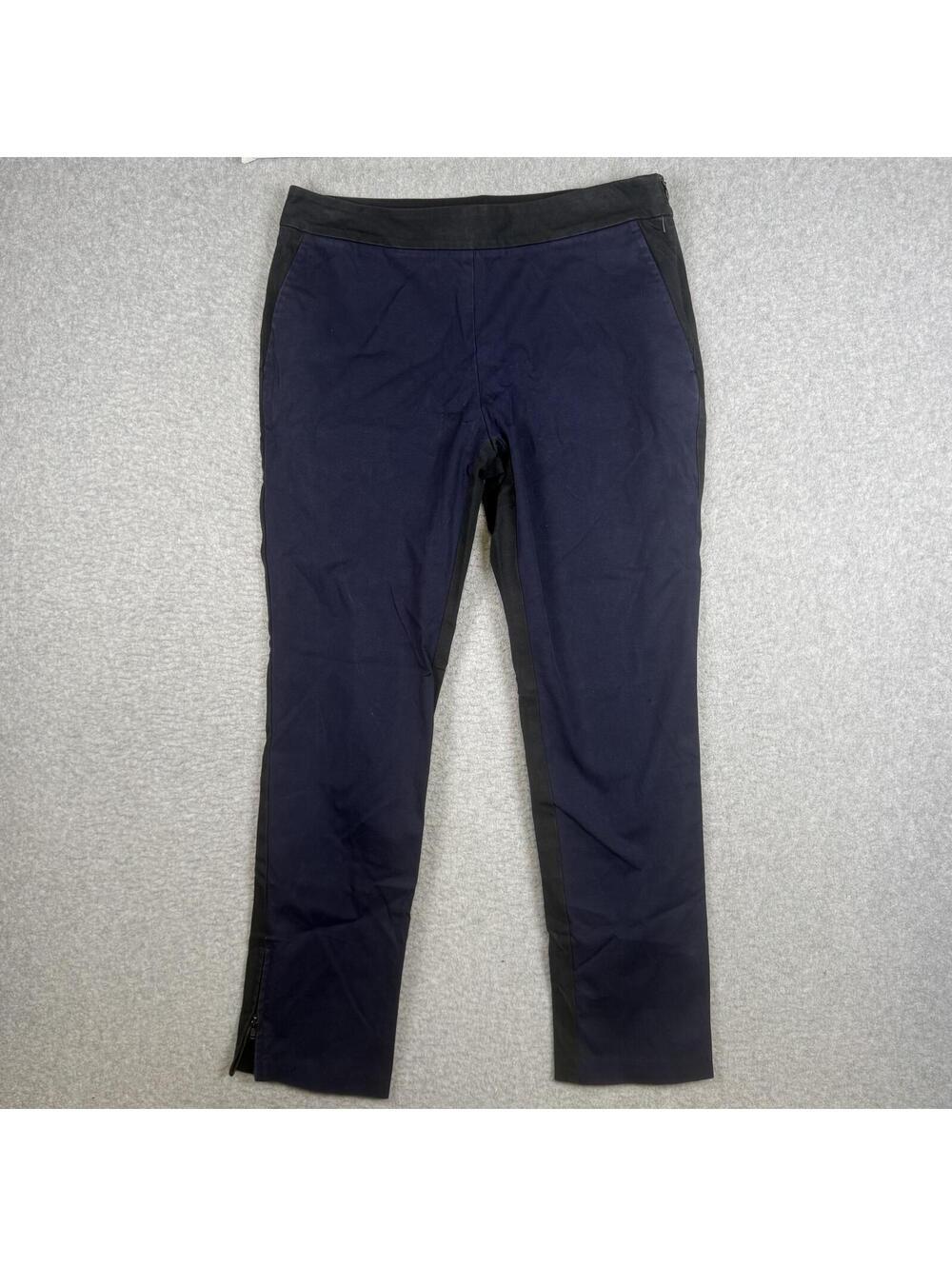 Eileen Fisher Women's Size Small Blue Organic Cotton Casual Pants Stretch